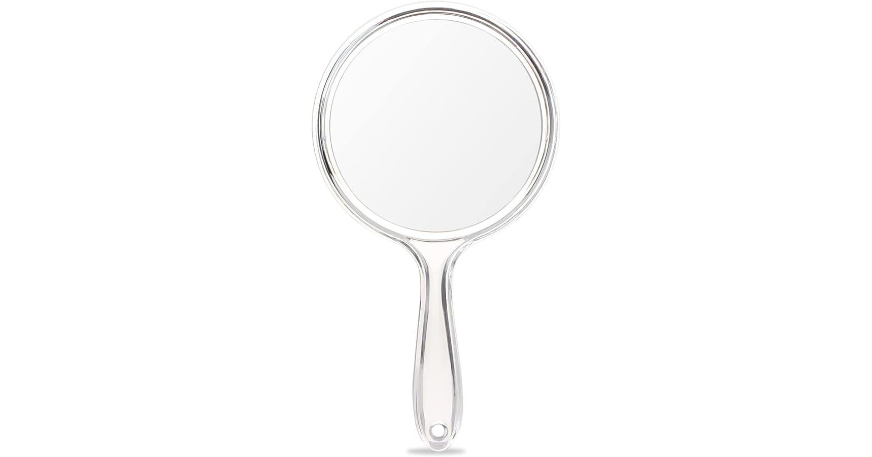 Dual-Sided Handheld Mirror, Clear