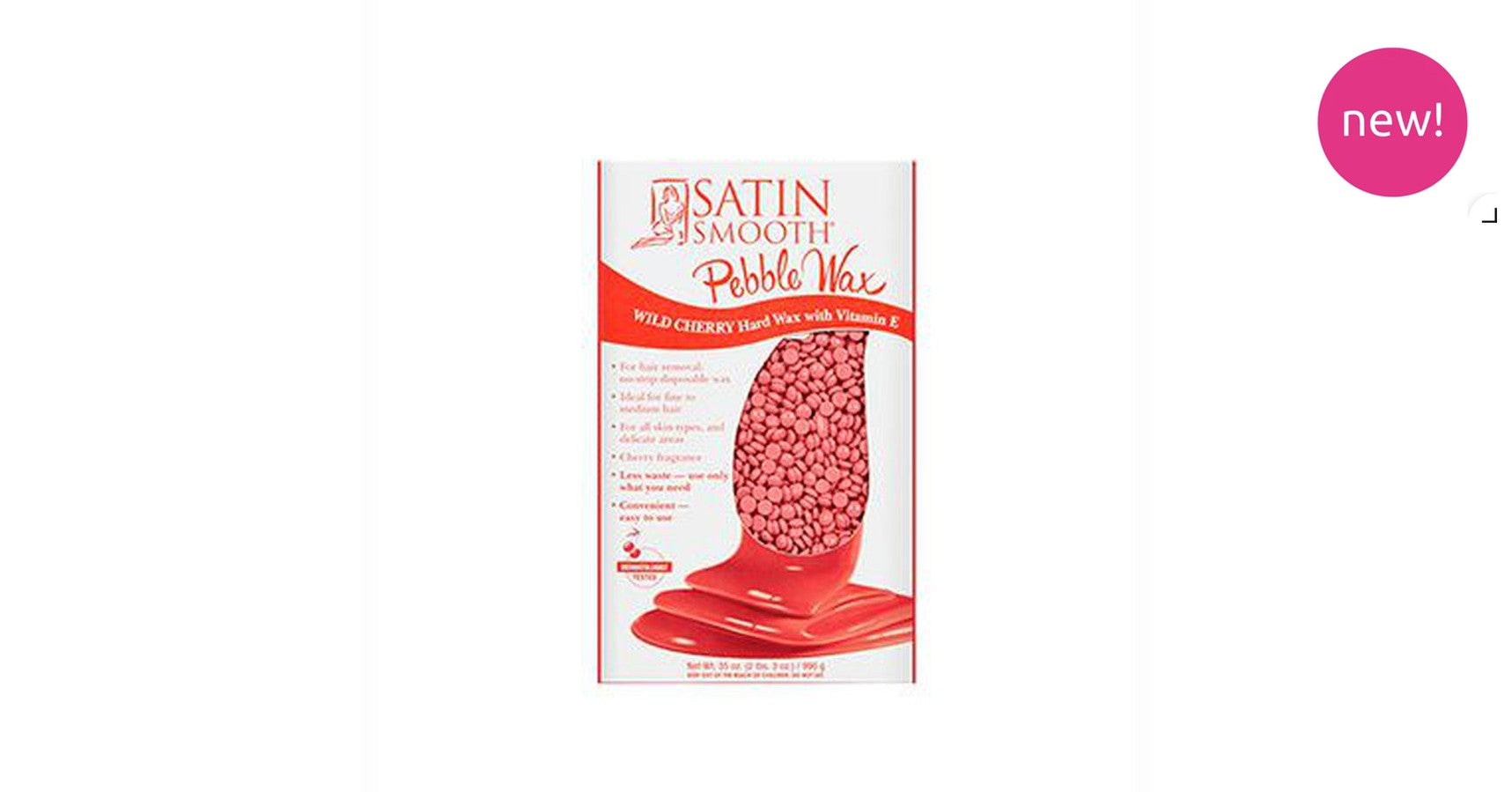 Satin Smooth Wild Cherry Pebble Wax with Vitamin E (35oz)