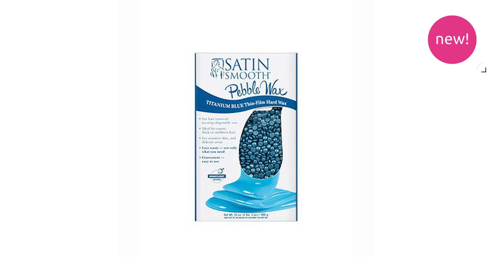 Satin Smooth Titanium Blue Thin Film Pebble Wax (35oz)