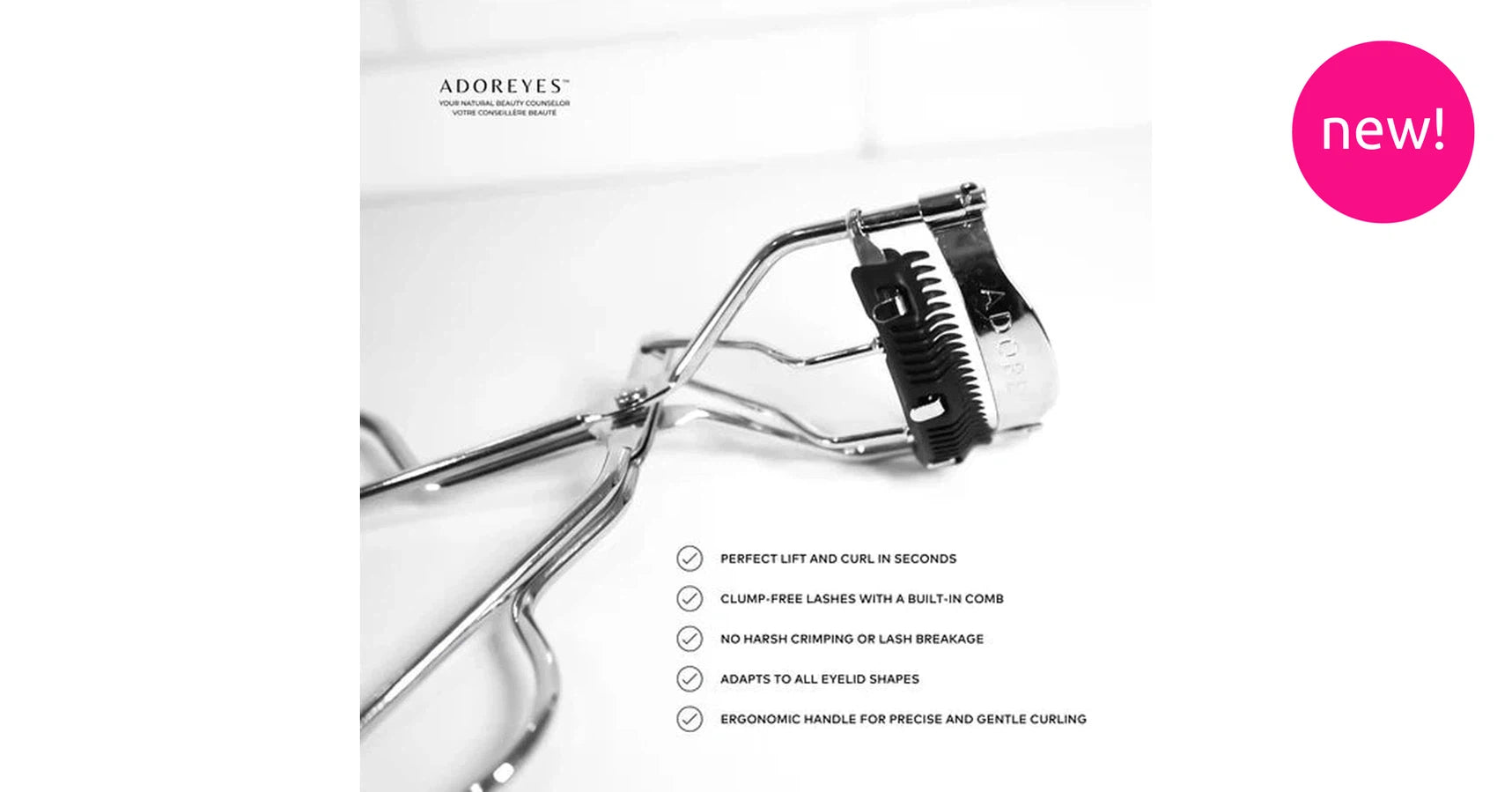 ADOREYES Lift Up Lash Curler with a built-in comb