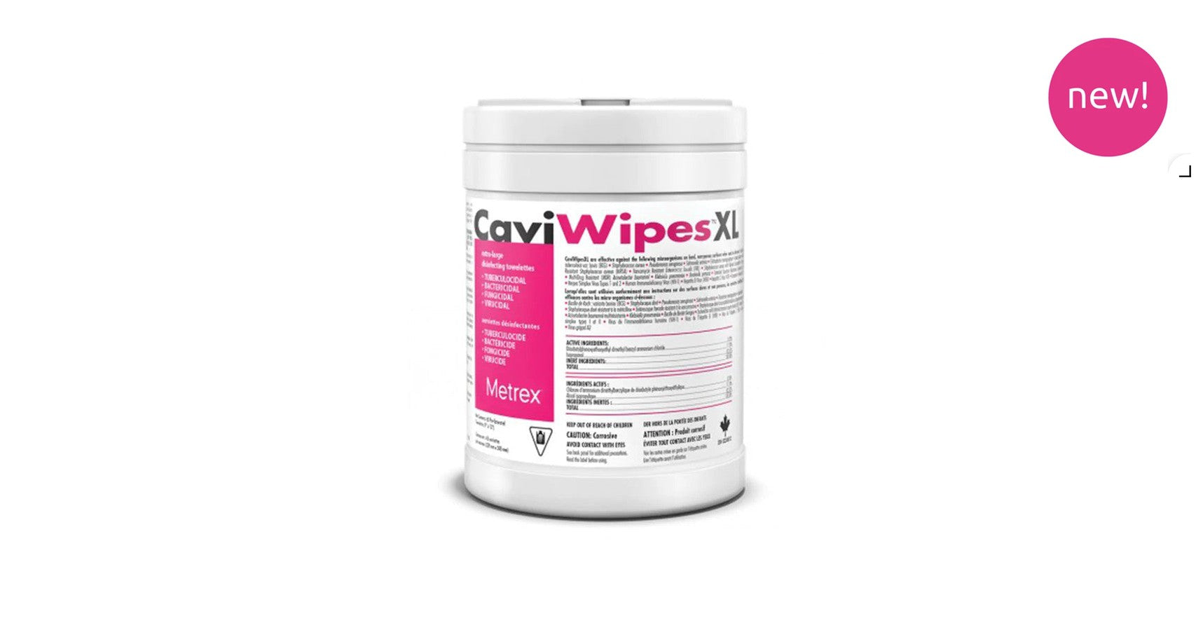 CaviCide Disinfectant Wipes (160/tub)