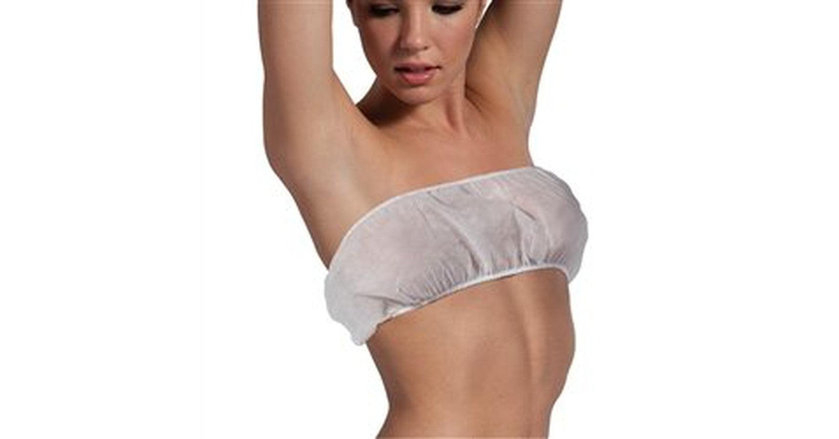 Disposable Bra with velcro closure - white (6/pk)