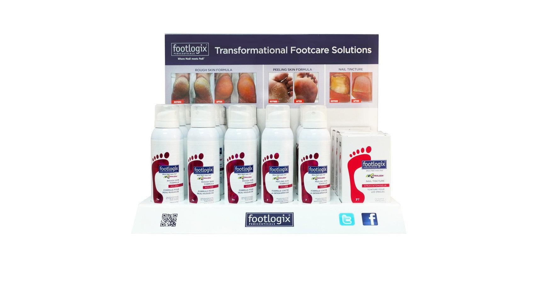 Footlogix Anti-Microbial Counter Display Prepack Spiraleen