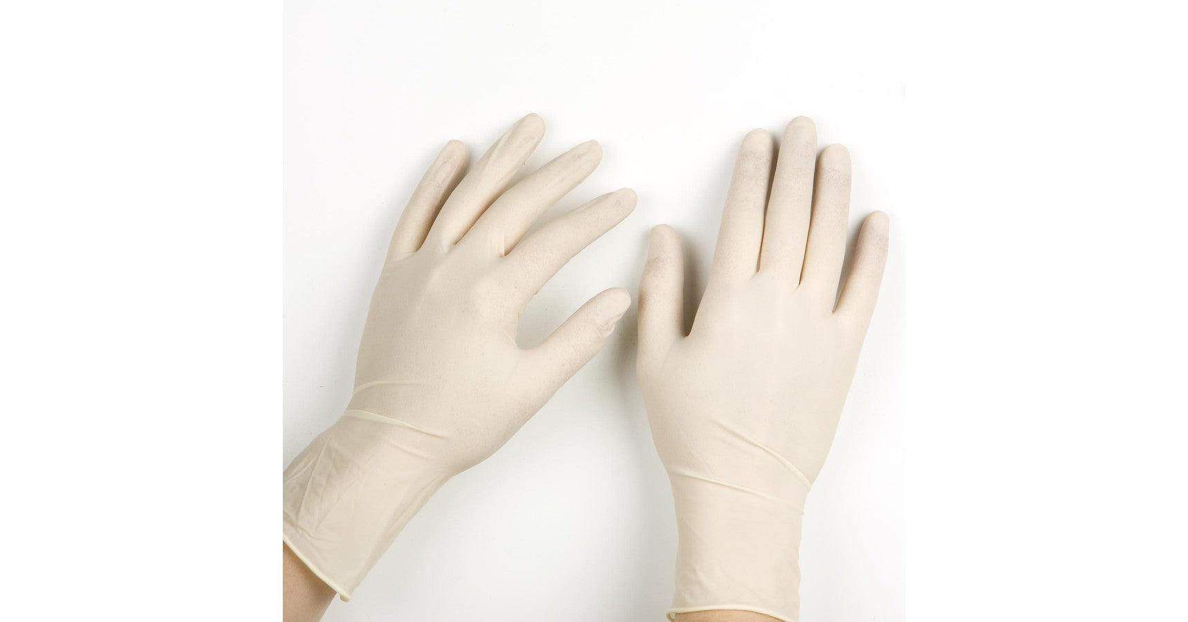 Gloves - Latex, various sizes (100/box)