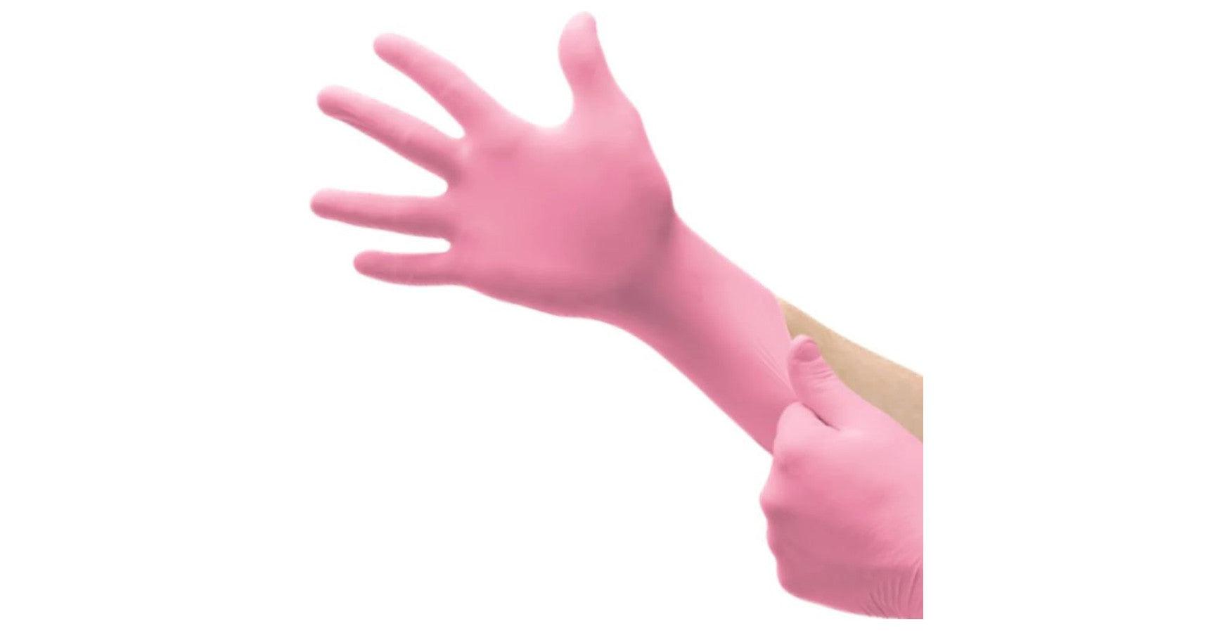 Gloves - Nitrile, Powder-free - pink (300/box)