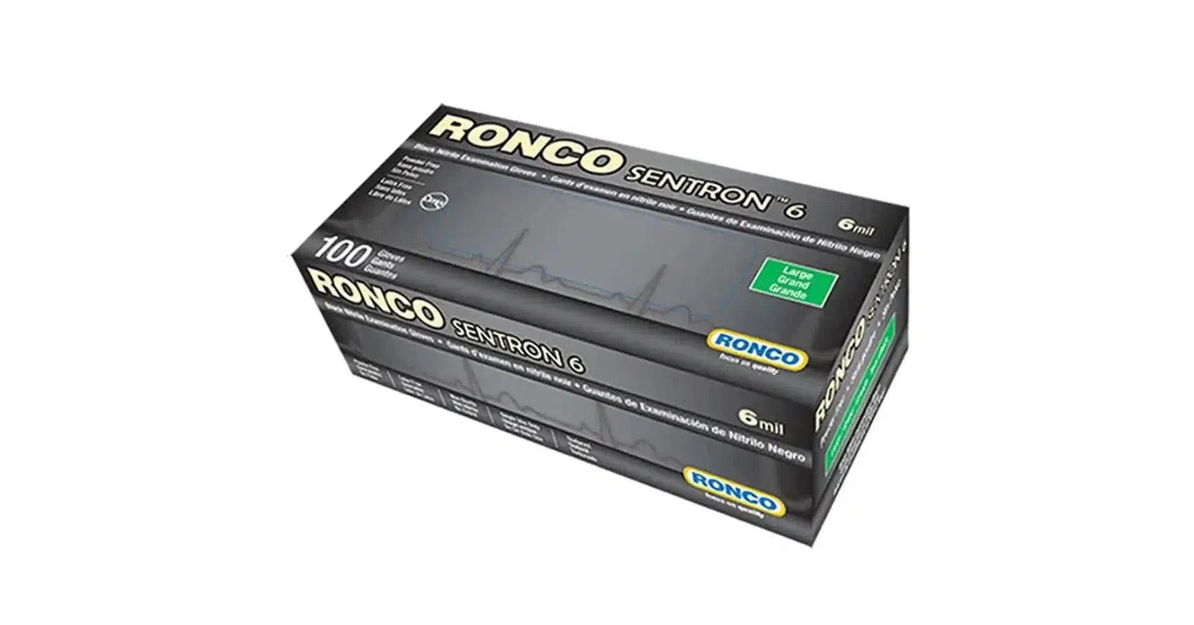 Gloves - Ronco Sentron Nitrile, Black (6ml)