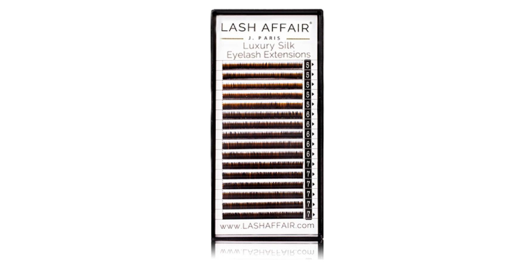 Lash Affair Bottom Silk Lashes Mixed Tray C-Curl: 5-7mm x .10 - Black