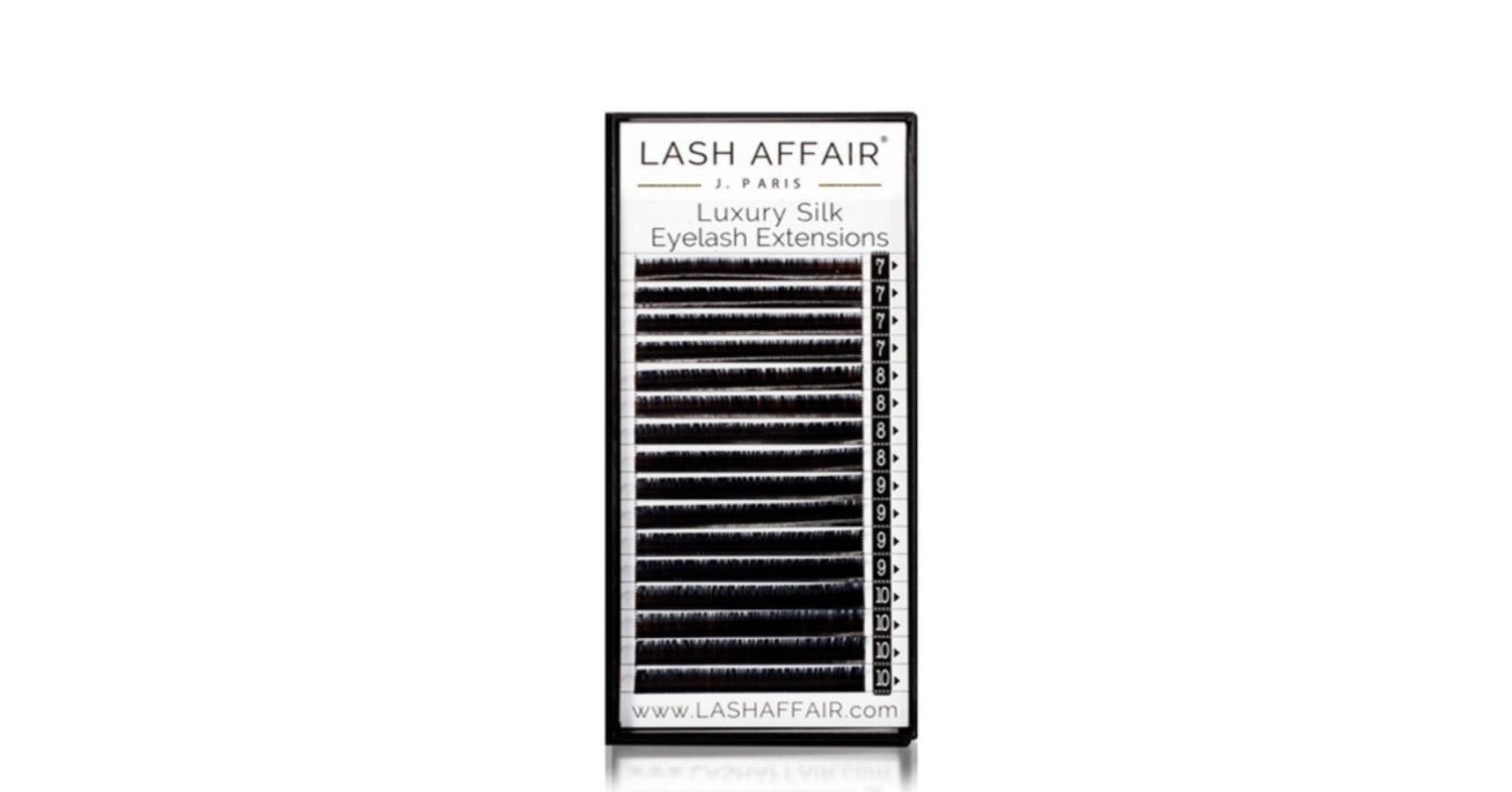 Lash Affair Classic Silk Lashes Mixed Length L+ Curl: Medium 10-13mm x .12 - Black