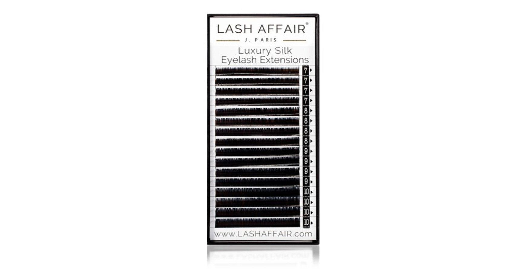 Lash Affair Classic Silk Lashes Single Length C-Curl: 10mm x .15 - Black