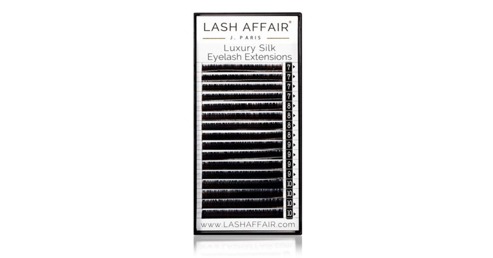 Lash Affair Classic Silk Lashes Single Length C-Curl: 12mm x .15 - Black