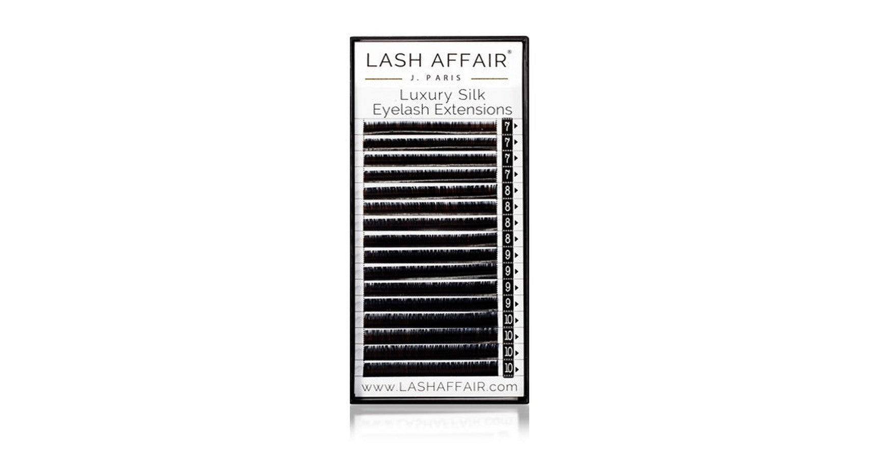 Lash Affair Classic Silk Lashes Single Length C-Curl: 14mm x .15 - Black