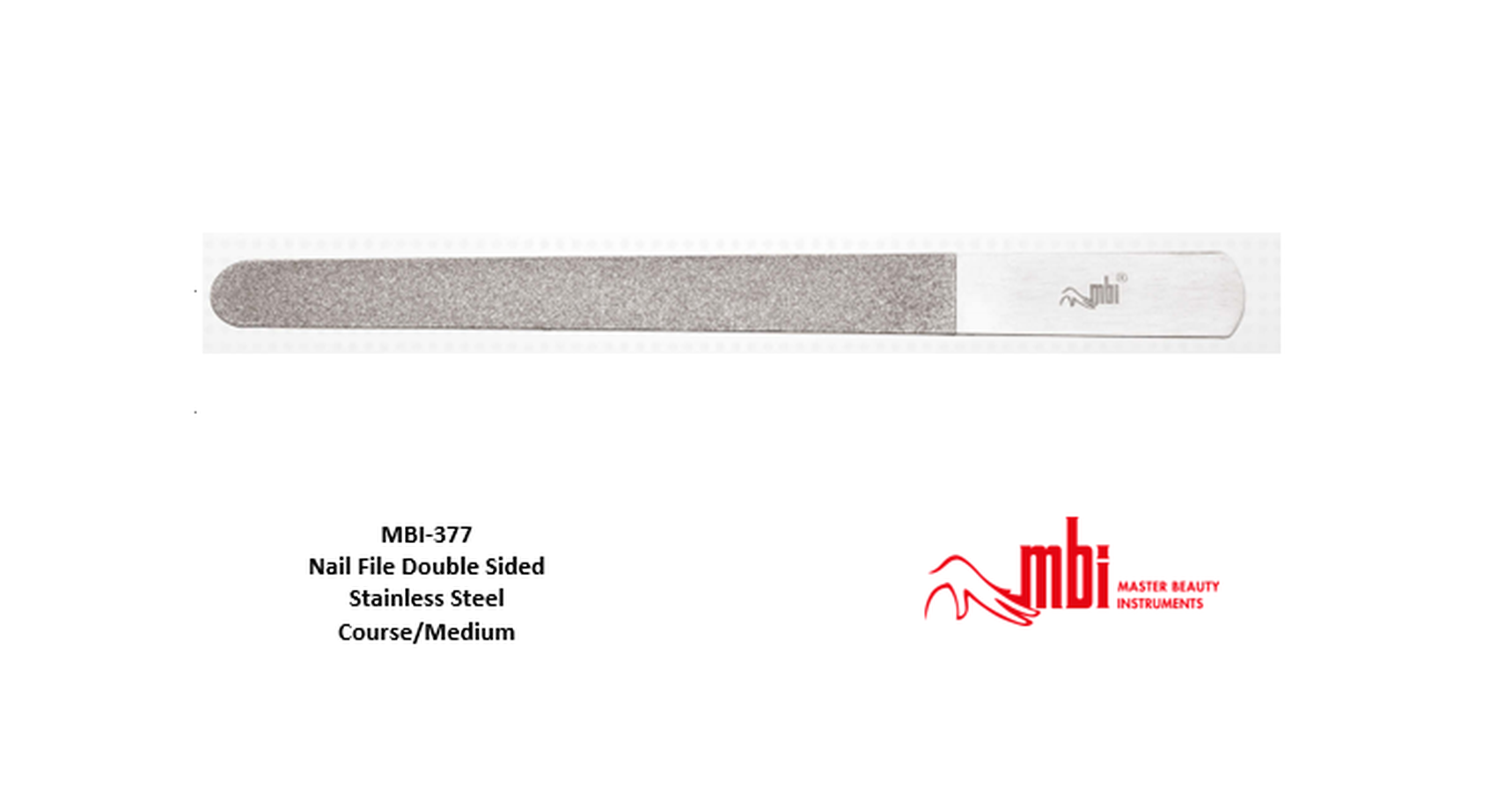 MBI Stainless Steel Double-Sided Nail File (medium/coarse)