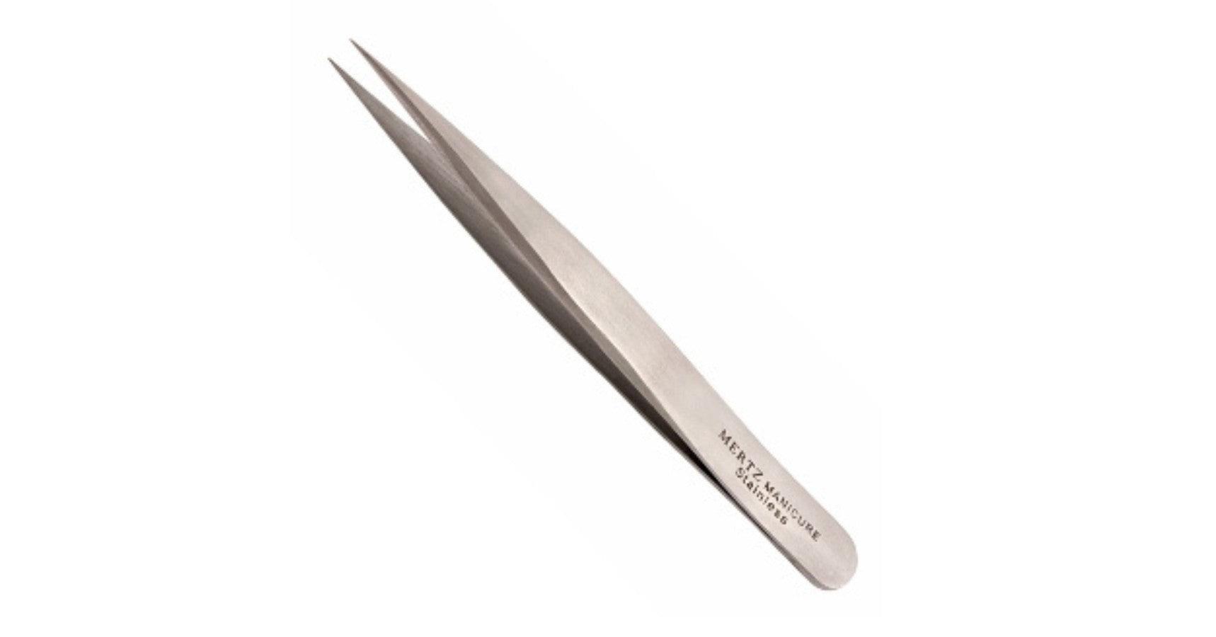 Mertz 3.5" Stainless Steel Professional Tweezer (Pointed)