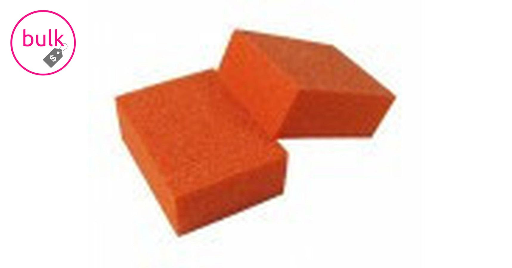 Mini Block Buffers, orange. (180/120 grit) - 50/pk