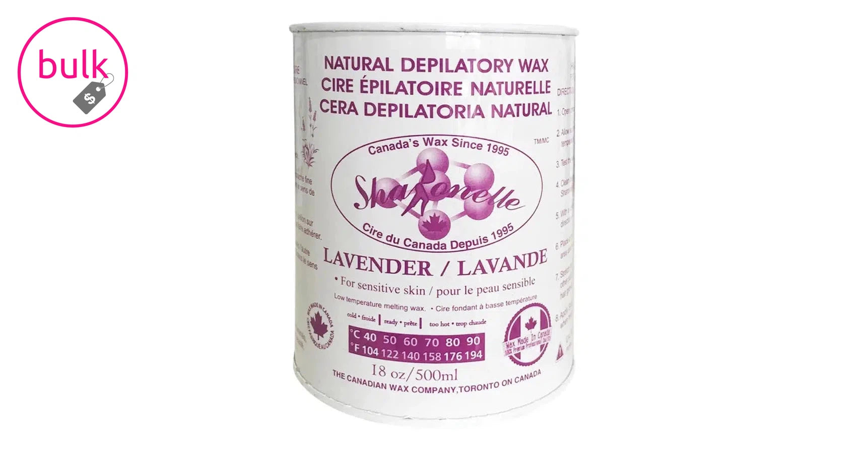 Sharonelle Soft Wax - Lavender Pearl, sensitive (500ml) can