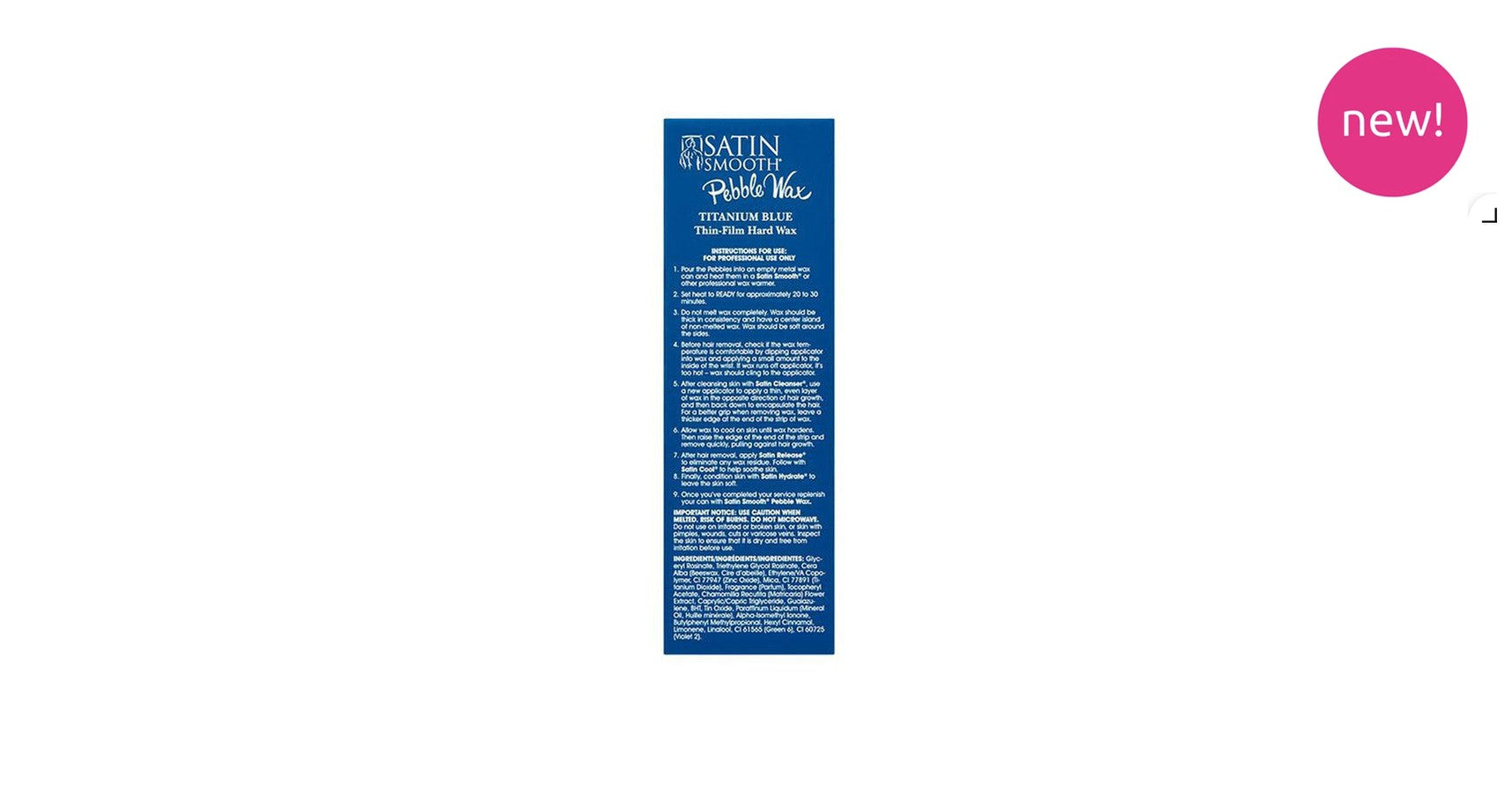 Satin Smooth Titanium Blue Thin Film Pebble Wax (35oz)